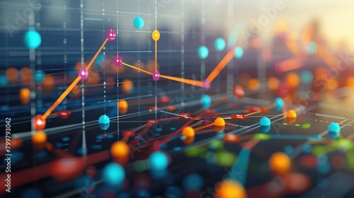 A graph depicting predictive analytics for demand forecasting in the energy sector. Generative AI.