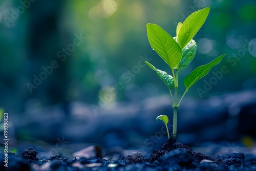 The Symbolic Meaning of a Sprouting Green Plant: Growth and New Life in Nature. Concept Nature, Symbolism, Growth, New Life, Plants