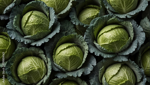 green cabbage close up