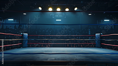 Empty boxing ring 