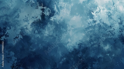 Abyssal Echoes: Depths of Blue. Abstract background. Sad mood.