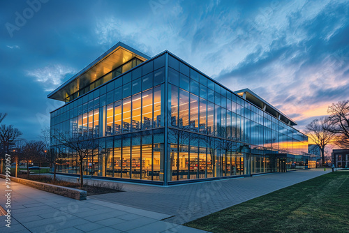 Exterior photograph of a library structure, symbolizing its importance as a hub for learning and knowledge acquisition