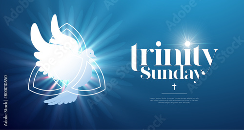 Vector illustration of a Banner for Trinity Sunday.