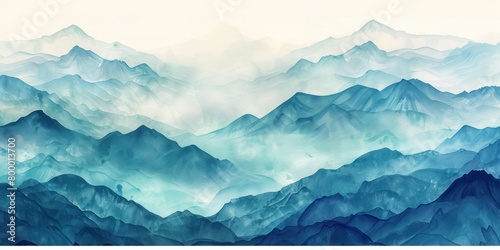 Immerse yourself in the beauty of nature with a background featuring an abstract representation of towering mountains. 