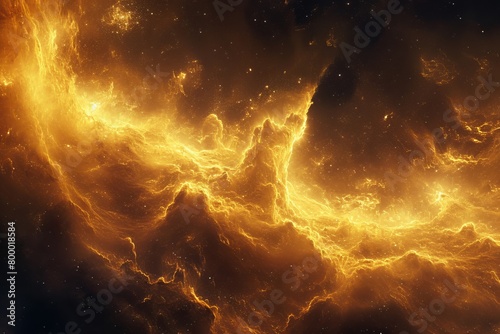 Galactic Treasures: Liquid Gold Nebula