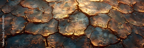 Severe drought on the ground, dry clay and cracked