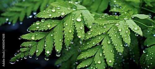 Nature's Ballet: A Cascade of Water Droplets Falling from the Canopy, A Symphony of Refreshing Rhythms