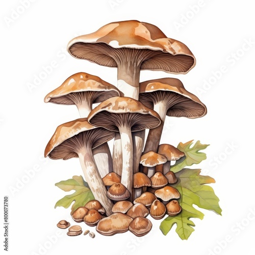 Shiitake Mushrooms, Umbrella shaped with brown caps and tan gills