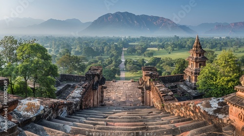 Panoramic view of the Nalanda Mahavihara, ancient Indian monastic site