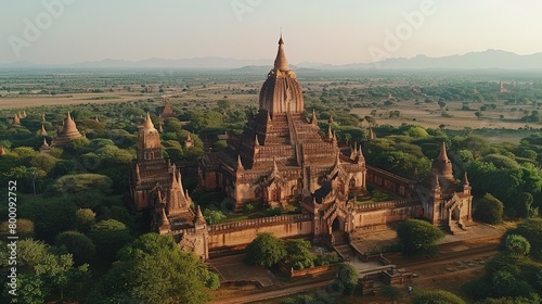 Bagan temple complex, ancient Burmese architecture