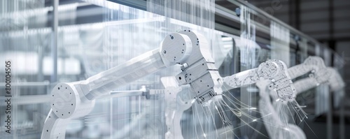 Automated textile weaving: Robotic arms enhance precision and efficiency in a modern factory