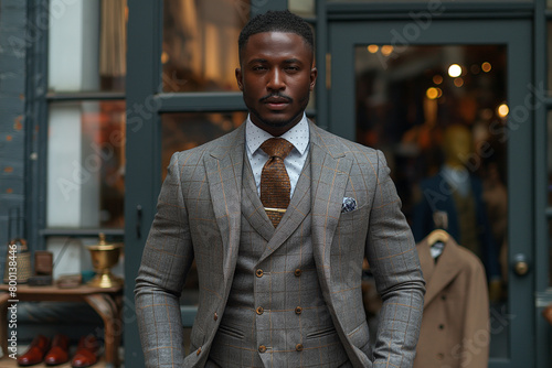 Sartorial Sophistication: A discerning professional exudes refinement in a tailored three-piece suit, showcasing their impeccable sense of style and attention to detail. Paired wit