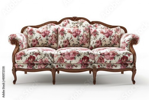 A vintage French provincial sofa