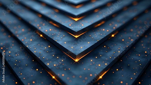 Bold Blue and Gold Art with Metallic Gold Elements