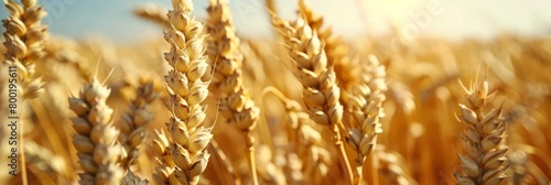 Golden wheat field under summer sky symbolizes abundance and agricultural prosperity