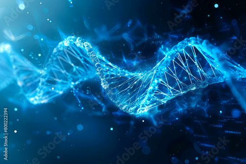 Blue Wave of Geometrical Code: DNA Strands Interrupted by Black Code Frequency