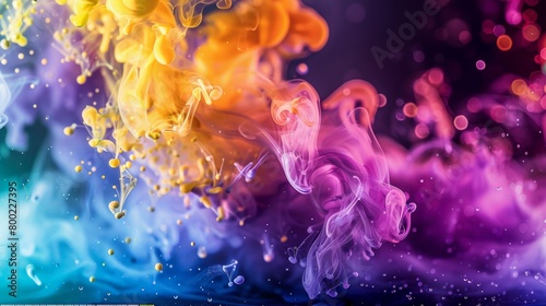 The vibrant colors of chemical reactions symbolizing the constant change and transformation in the world of science and technology
