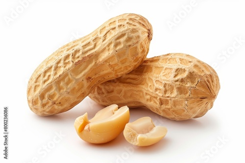 Handy peanut on white background