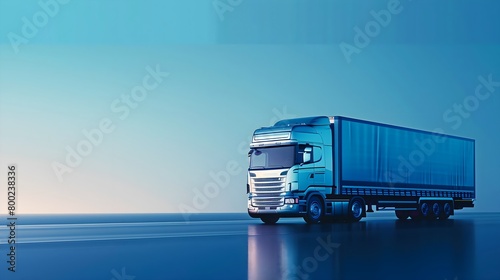 A cover for a cargo transportation website, Grey and blue color, banner style