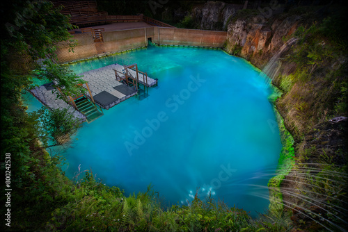 Blue Grotto Illuminated at Night, Williston, Florida