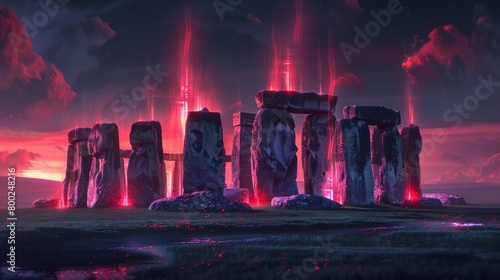 Stonehenge at Dusk with Mystical Twilight Aura