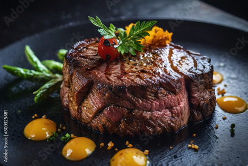 Food Photography of a Meat Steak
