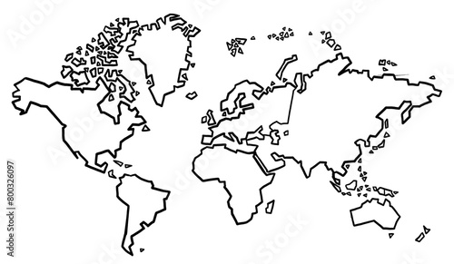 World continent map 