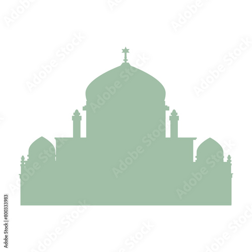 Light silhouette of a Jewish synagogue isolated 