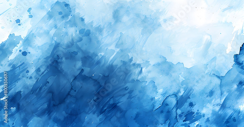 Textura de pintura azul sobre fondo blanco difuminado en capas.