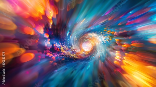 An abstract Fractal background illustration, colorful swirl into another dimension, , wallpaper, screensaver