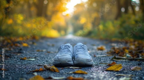 A journey of awareness begins with sneakers on a path for Suicide Prevention Day. World Suicide Prevention Day, September 10
