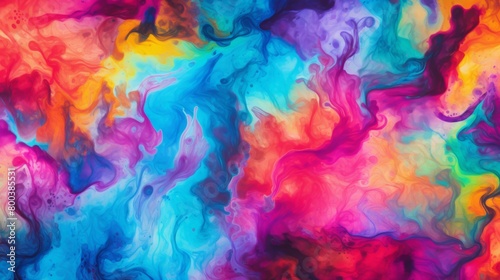 A mesmerizing mix of psychedelic colors swirling together, evoking creativity and a sense of wonder