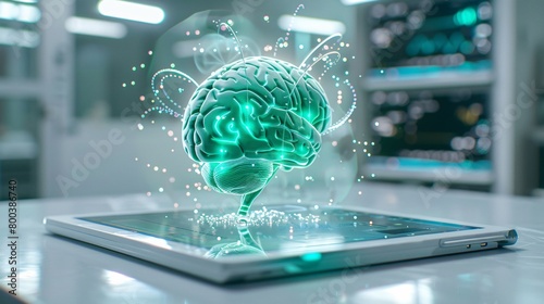 Smart Brain Healthcare: AI and 3D Hologram Technology for Visualization