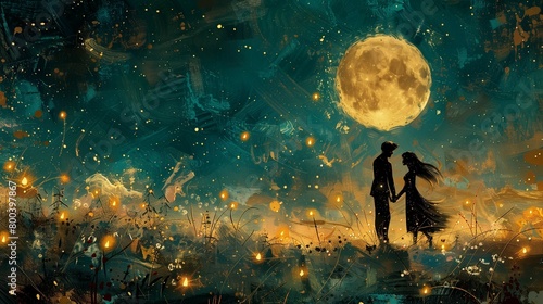 Moonlit Magic: Chasing Fireflies with Love, generative ai