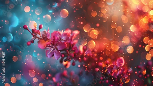A beautiful photo of a flower in a field of flowers with a bokeh background.