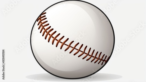 This graphic showcases a stylized baseball with defined shadows and highlights, providing a striking visual for sports enthusiasts