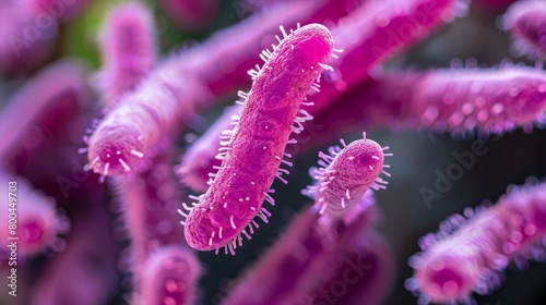 microscopic image of the bacteria escherichia coli
