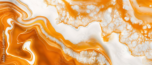 Textura de mármore laranja e branco - Papel de parede