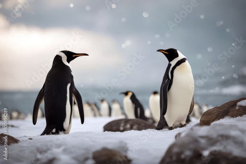penguins penguin antarctica belly bird black brother christmas couple family floe fluffy friends ice natural nature animal ocean pair pole sea sister snow south together tummy tuxedo vertebrate white'