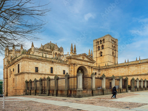 Fachada de piedra de la catedral de Jaén, España.