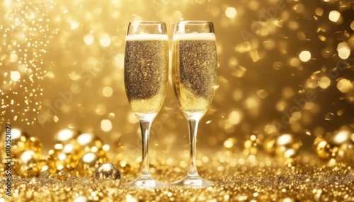 'invitation Gold champagne Year New wedding golden bubble birthday Christmas anniversary 50 glitter 50th background confetti champaign glistering ne'