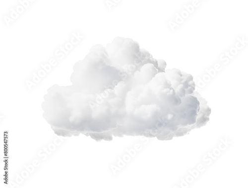 Fluffy cumulus clouds on a clean isolated on a transparent background. Generative AI