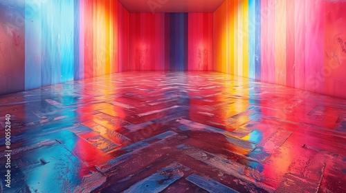 Vibrant Colorful Abstract Art Installation