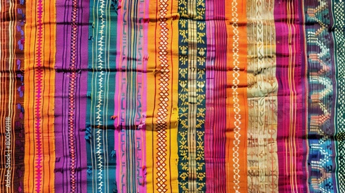 Textiles background: Handwoven unique pattern from Southeast Asia.