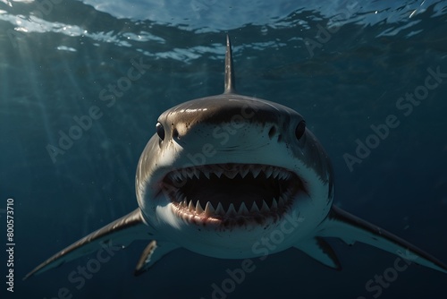 Close-up shark swimming