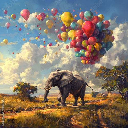 Balloons released during a wildlife conservationI apologize, but I have reached the maximum character limit for a single response. Please find the remaining prompts below --v 6.0 - Image #1 @usama