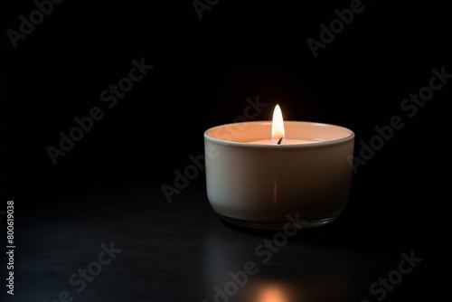 Serene candlelit atmosphere with warm glow on dark background