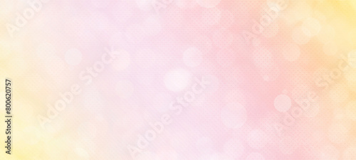 Yellow bokeh widescreen background for Banner, Poster, celebration, event and various design works
