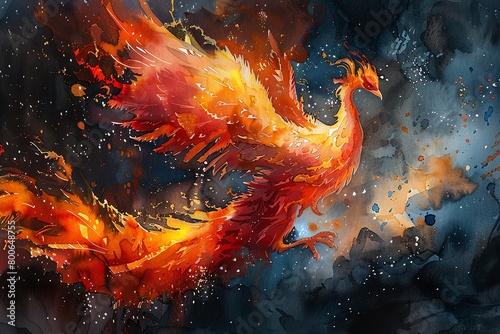 A phoenix is a mythical bird that is said to be a symbol of hope, renewal, and life