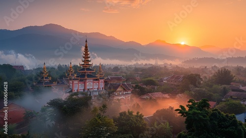 Chiang Rai skyline, Thailand, gateway to the Golden Triangle